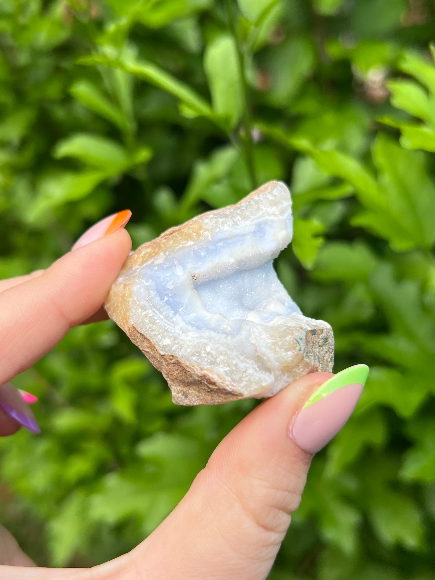 Druzy Blue Lace Agate Geode - B