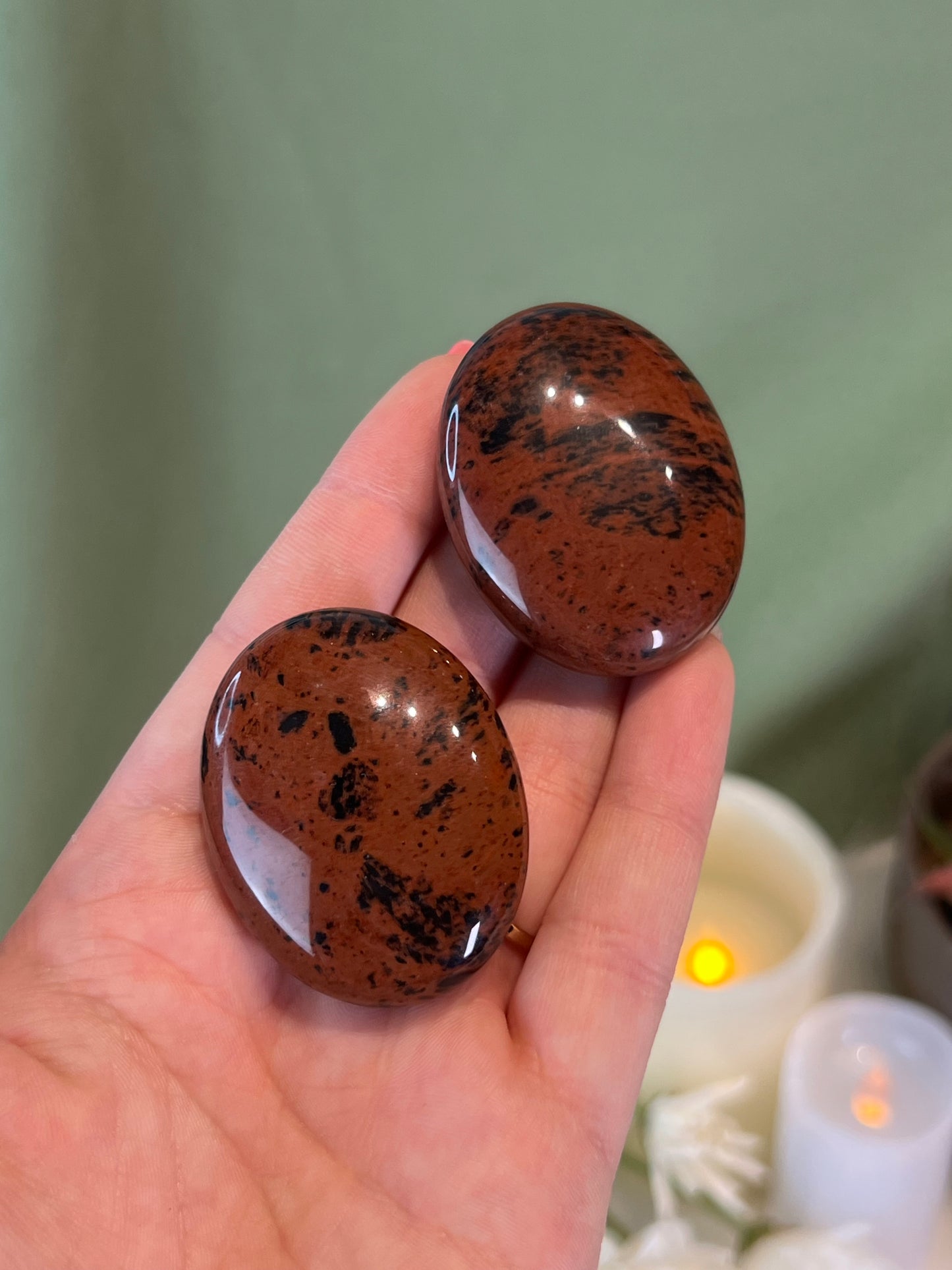 Mahogany Obsidian Small Palm Stone