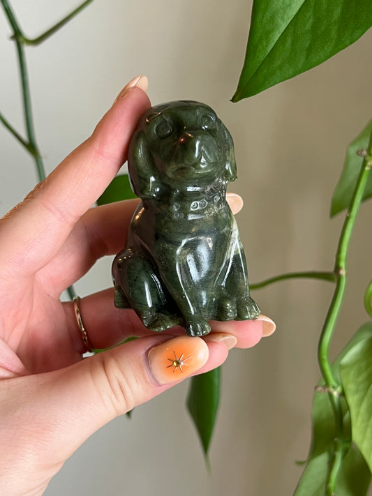 *Imperfect Jade Aventurine Dog - Medium