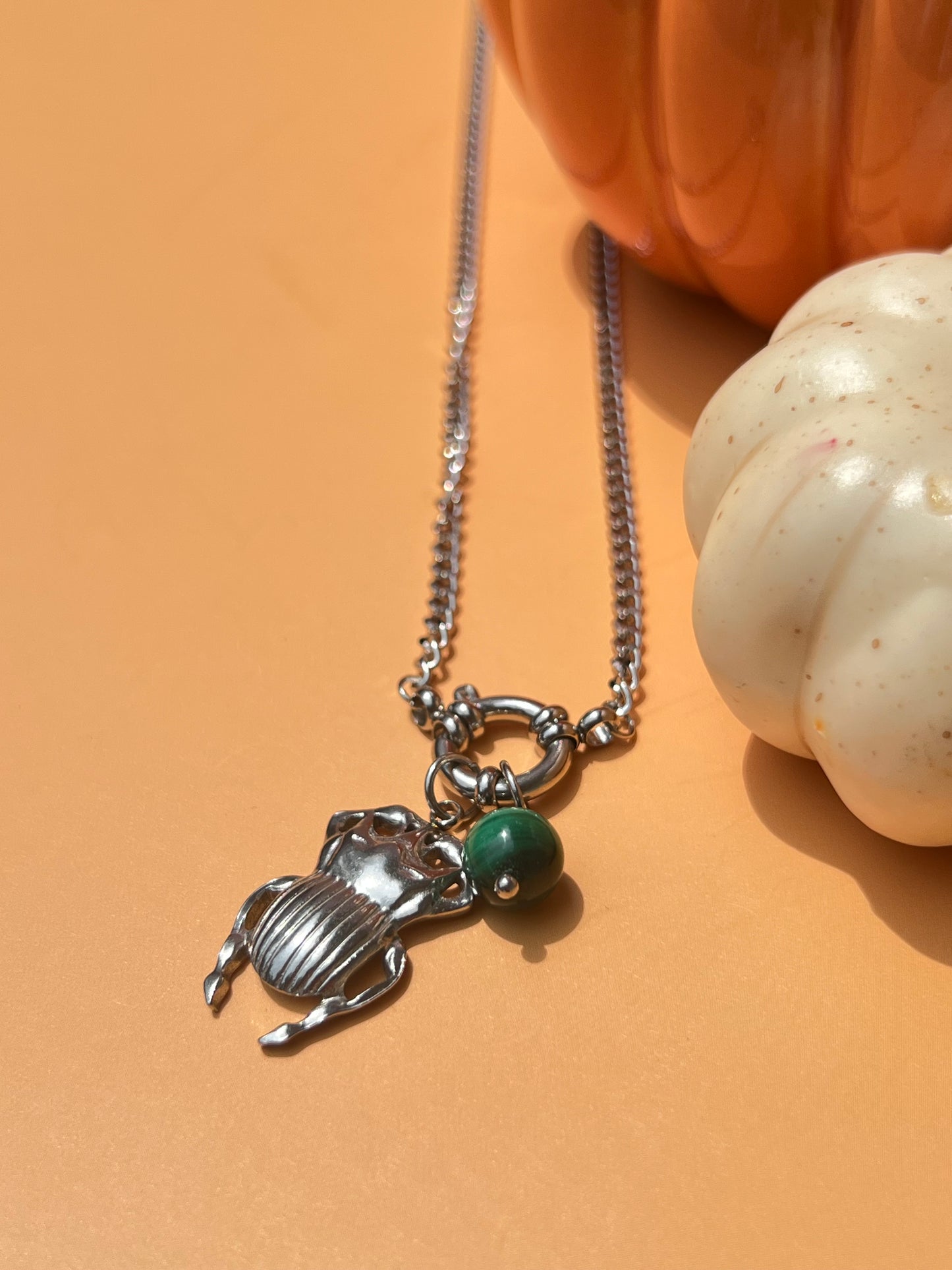 Beetle Baby Malachite Necklace 🪲