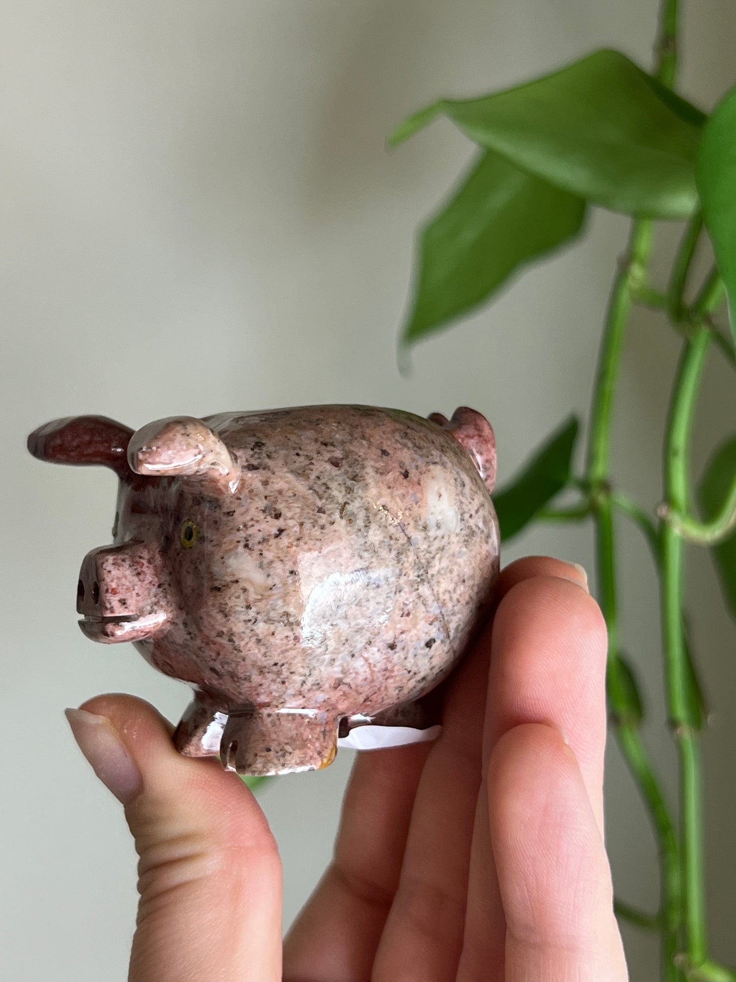 Lucky 3 Leg Soapstone Pig