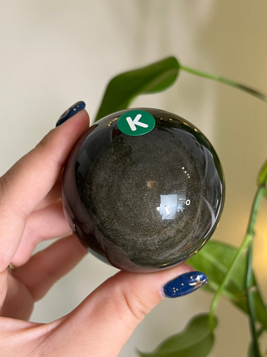 Gold Sheen Obsidian Sphere - K