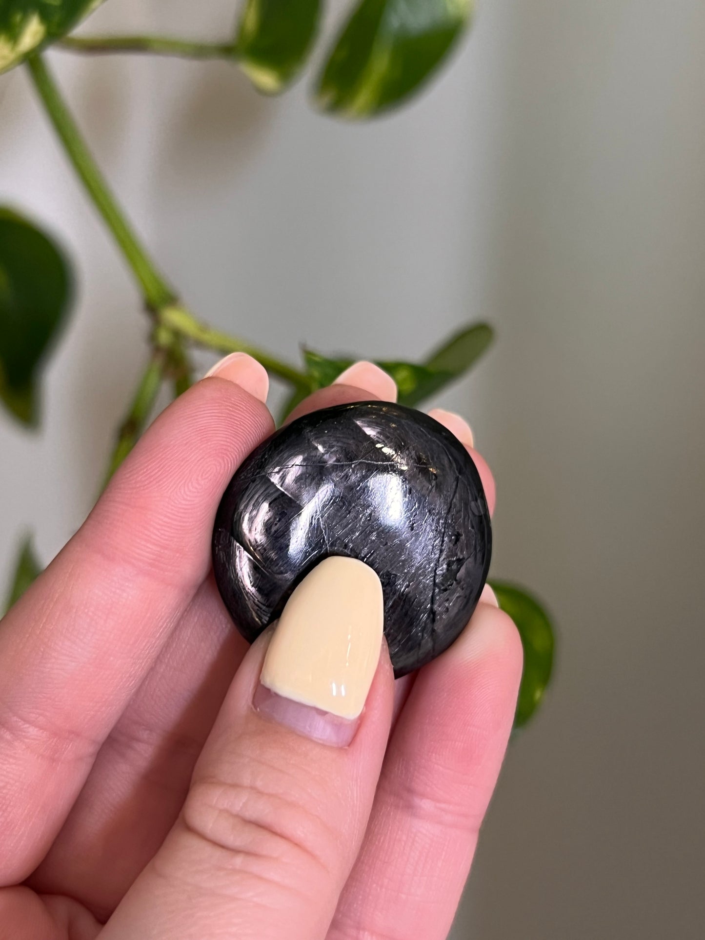 Flashy Hypersthene Button