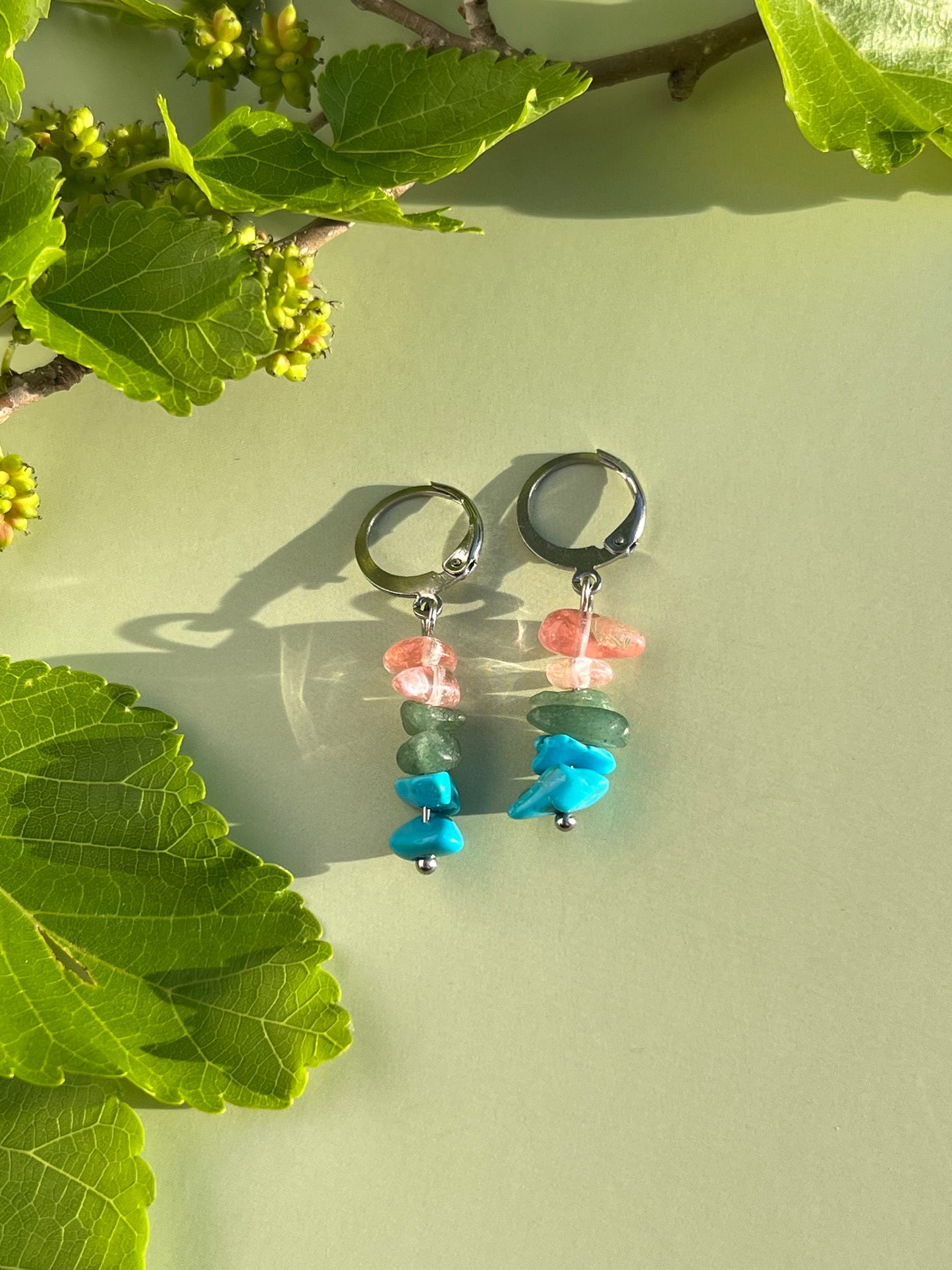 Polysexual Pride Flag Huggie Earrings