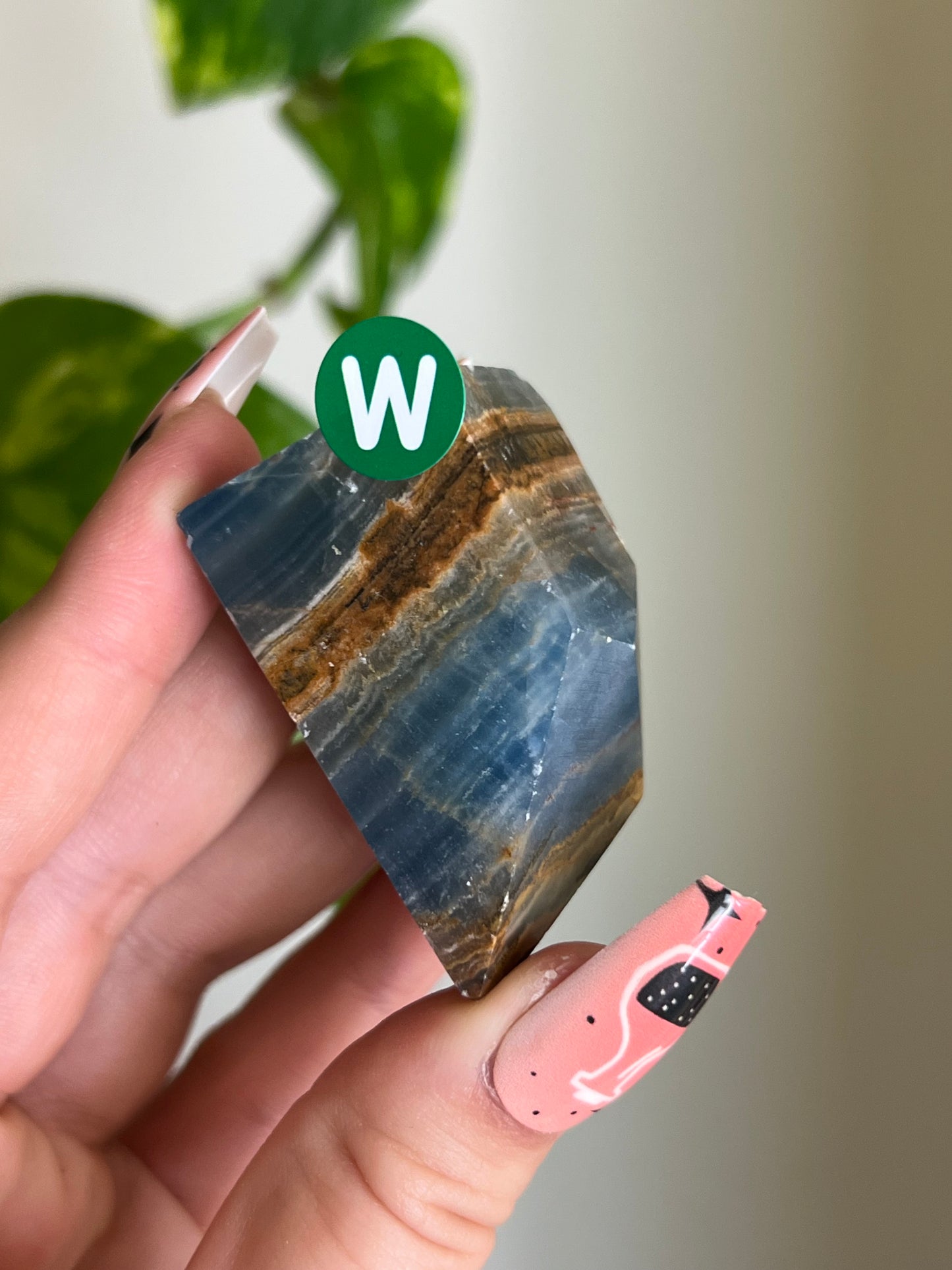 Blue Lemurian Aquatine Calcite Gusher - W 🌊