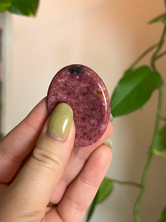 Rhodonite Worry Stone