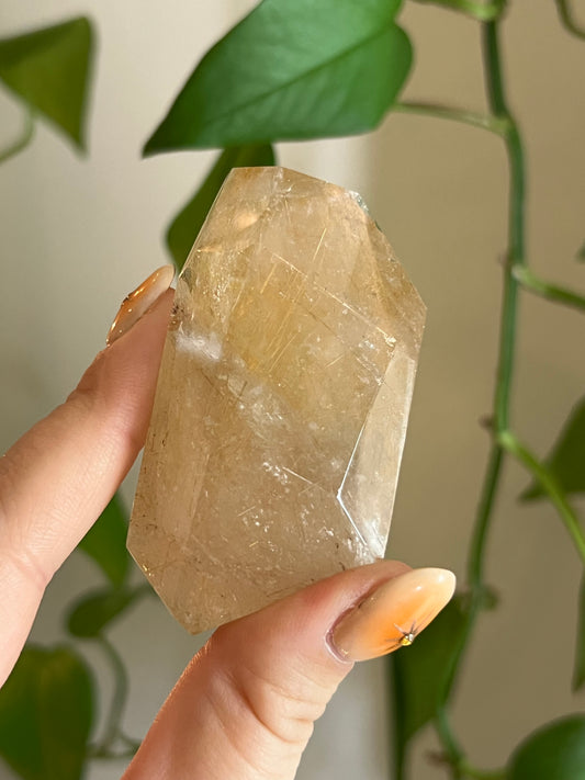 Golden Rutile Quartz Gusher - K