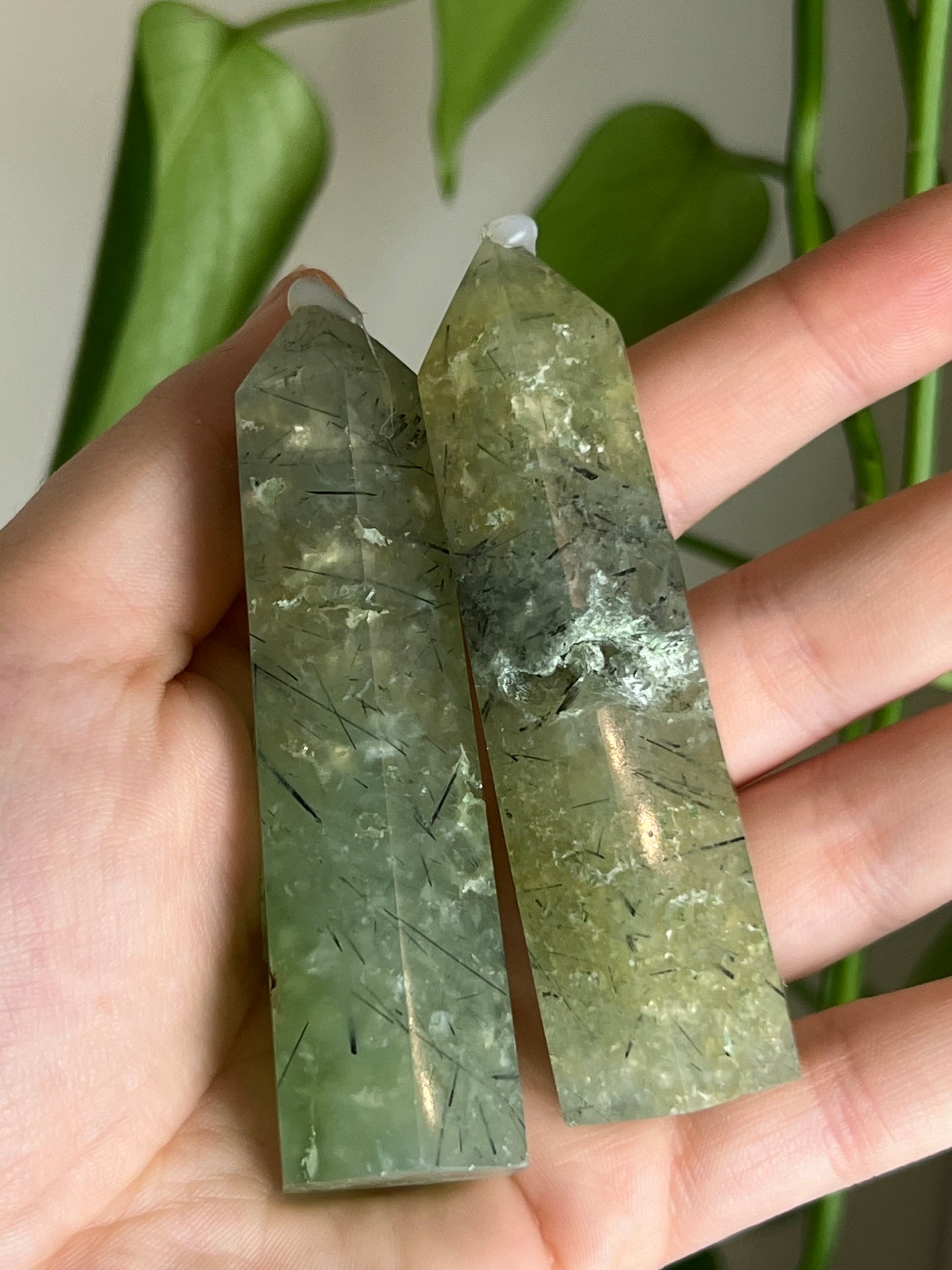 Prehnite with Epidote Tower