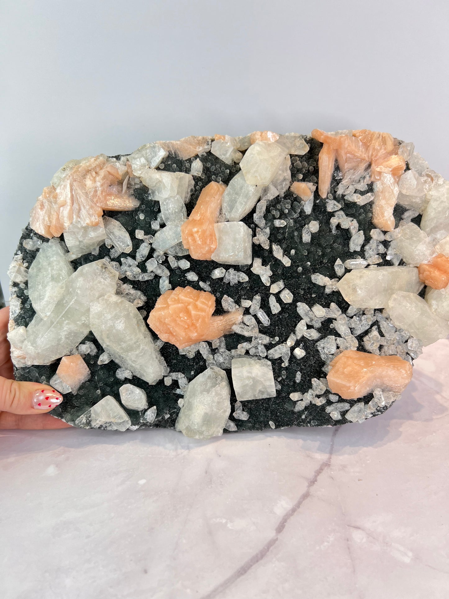 Apophyllite x Stilbite x Chalcedony Cluster - Statement Piece