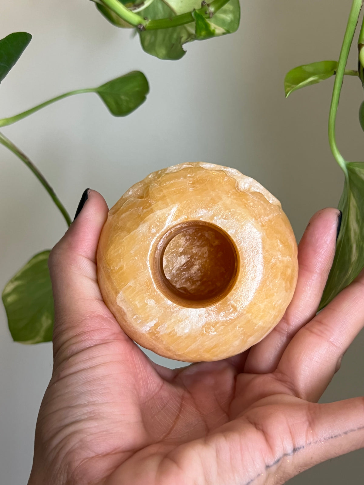 Orange Calcite Large Jack-O-Lantern - E