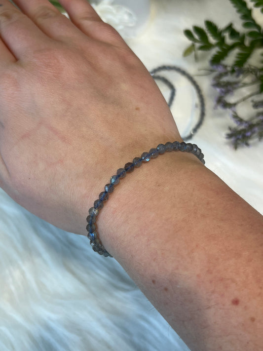 Labradorite Faceted 4mm Bracelet