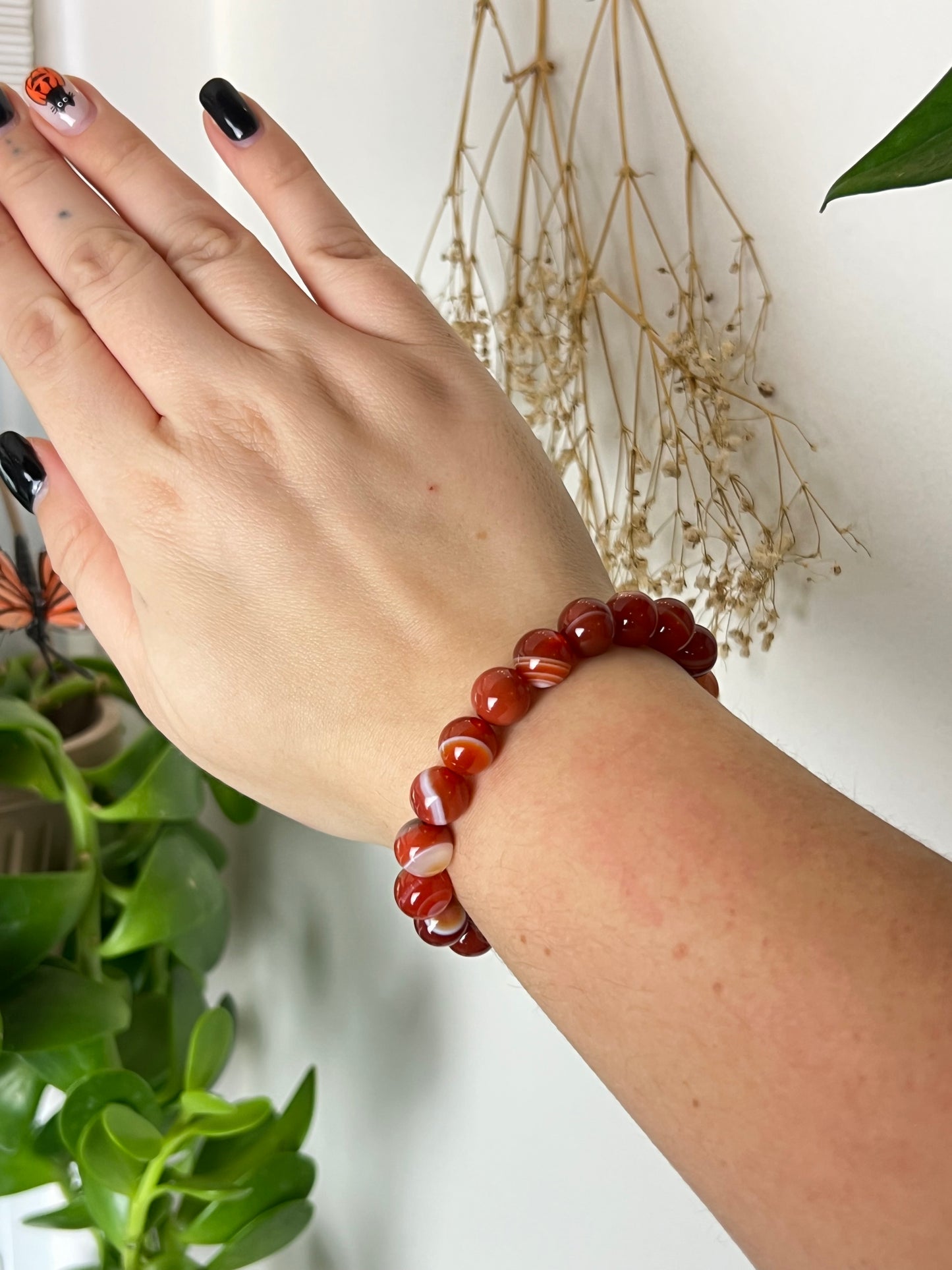 Carnelian x Red Banded Agate 10mm Bracelet
