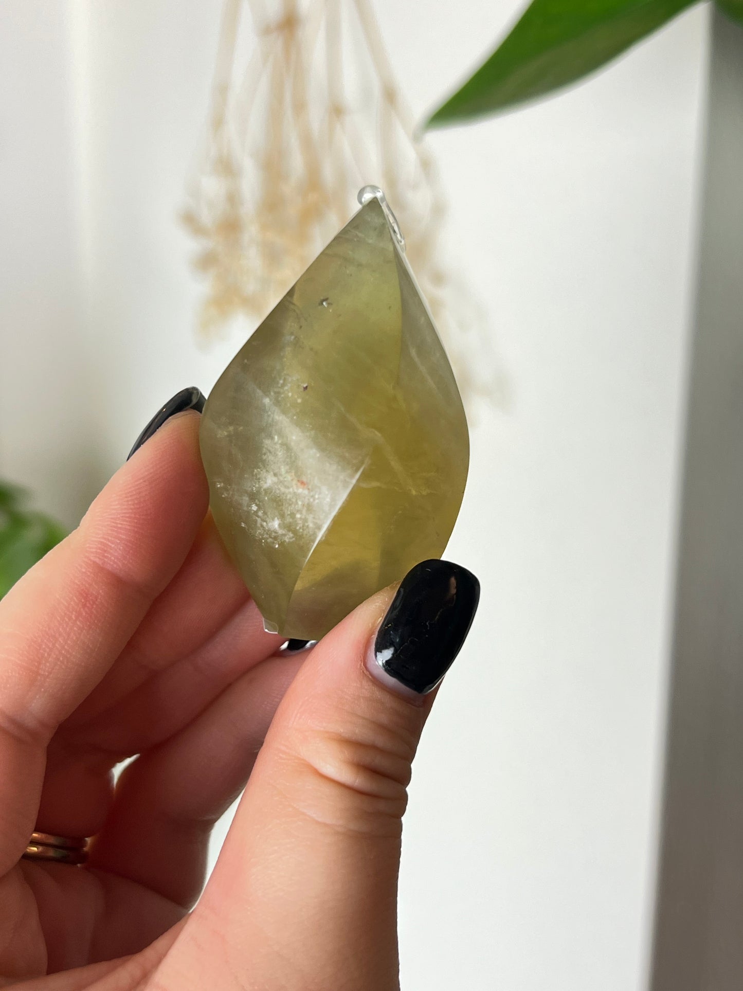 Yellow Fluorite Small Flame