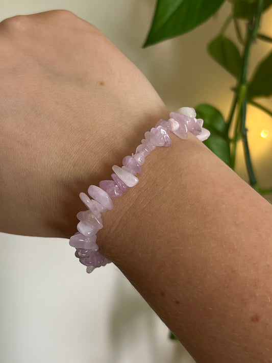 Kunzite Chip Bracelet