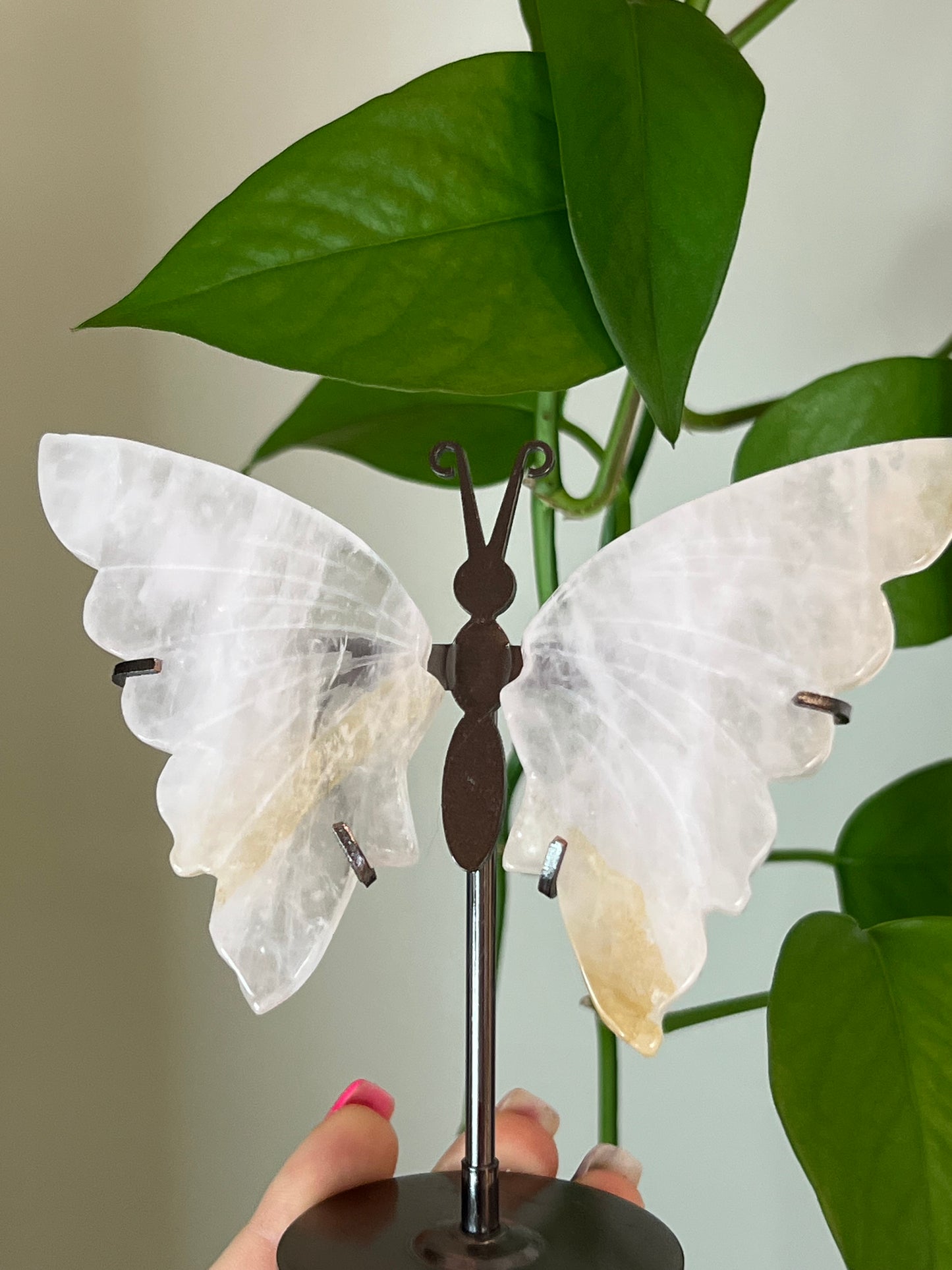 Rose Quartz Butterfly Stand