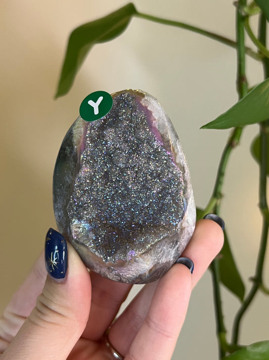 Aura Amethyst Cluster Polished Sides - Y