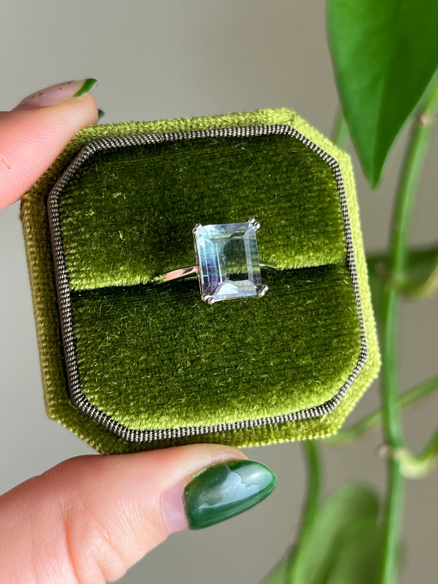 Fluorite Sterling Silver Ring | Adjustable