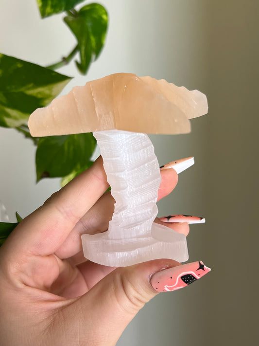 Selenite Satin Spar Palm Tree