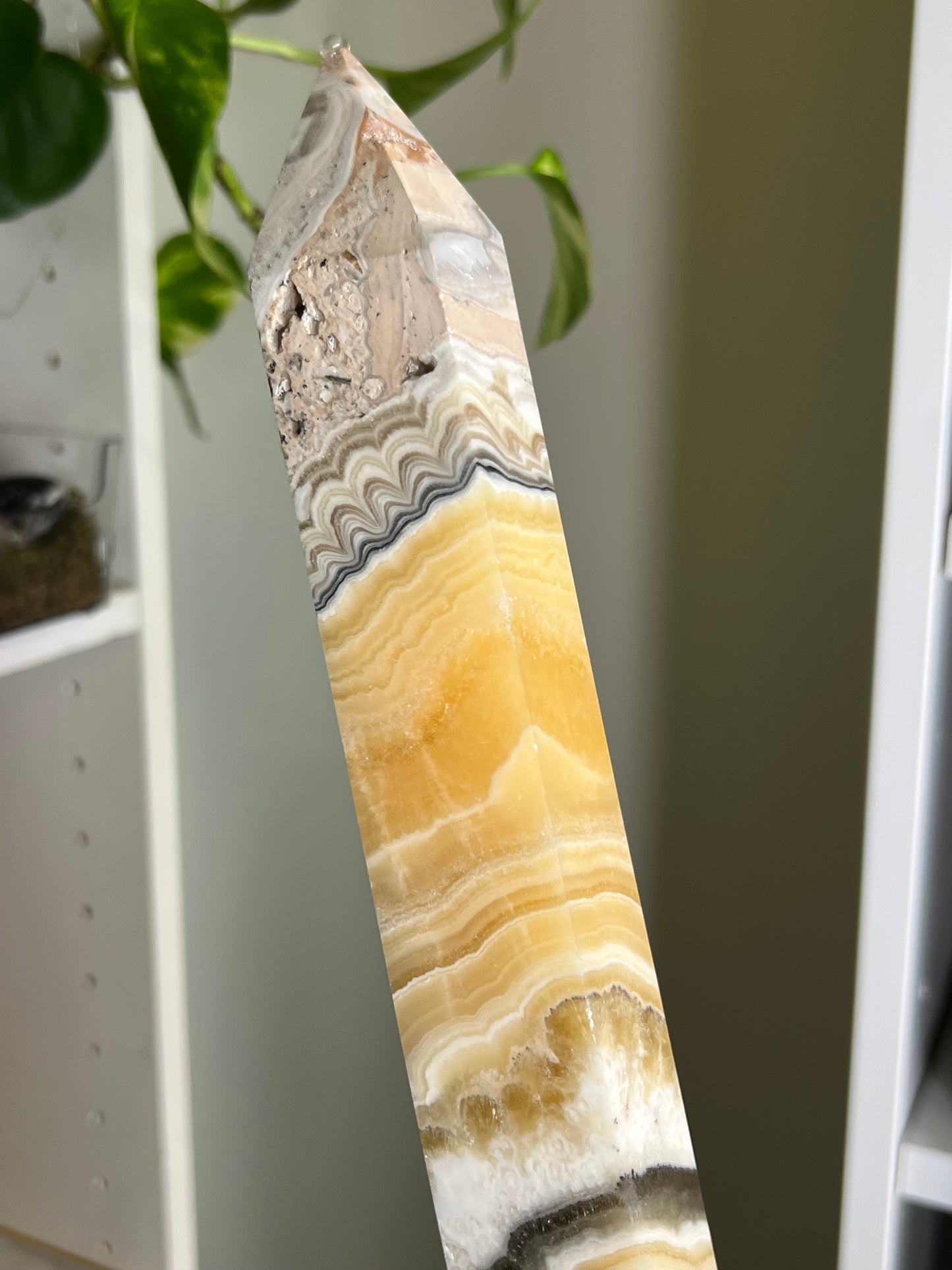 Zebra Calcite XLarge Tower - 20 Inches