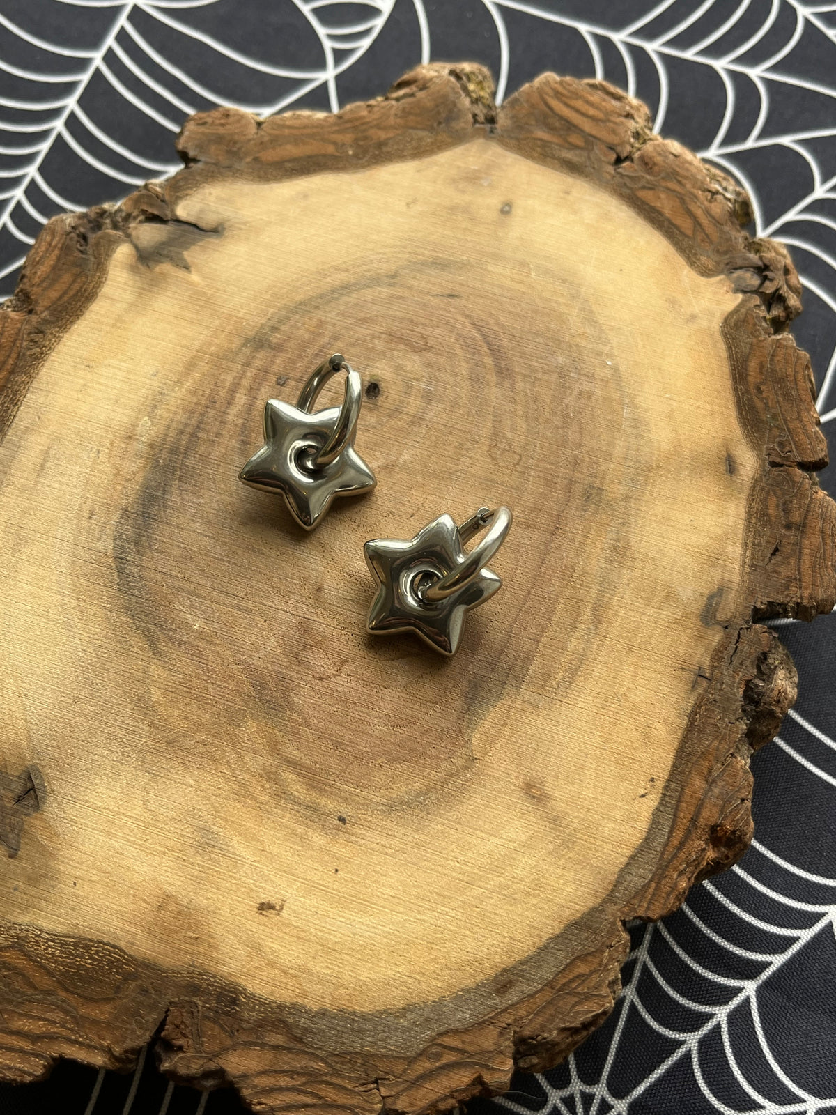 Asteria Silver Hoop Earrings