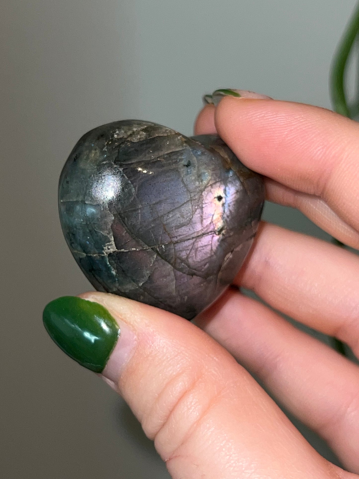 Purple Labradorite Heart