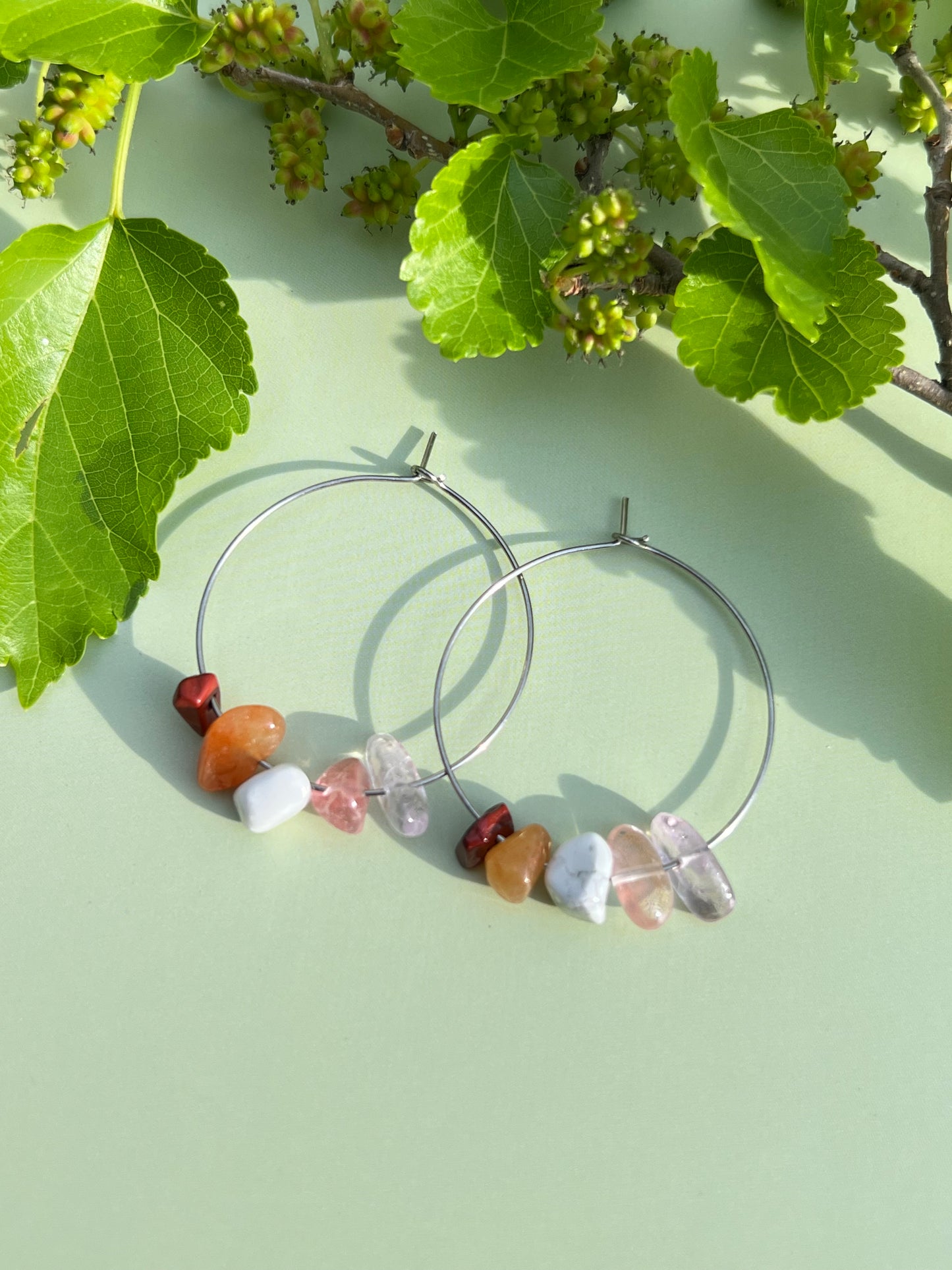 Lesbian Pride Flag Hoop Earrings