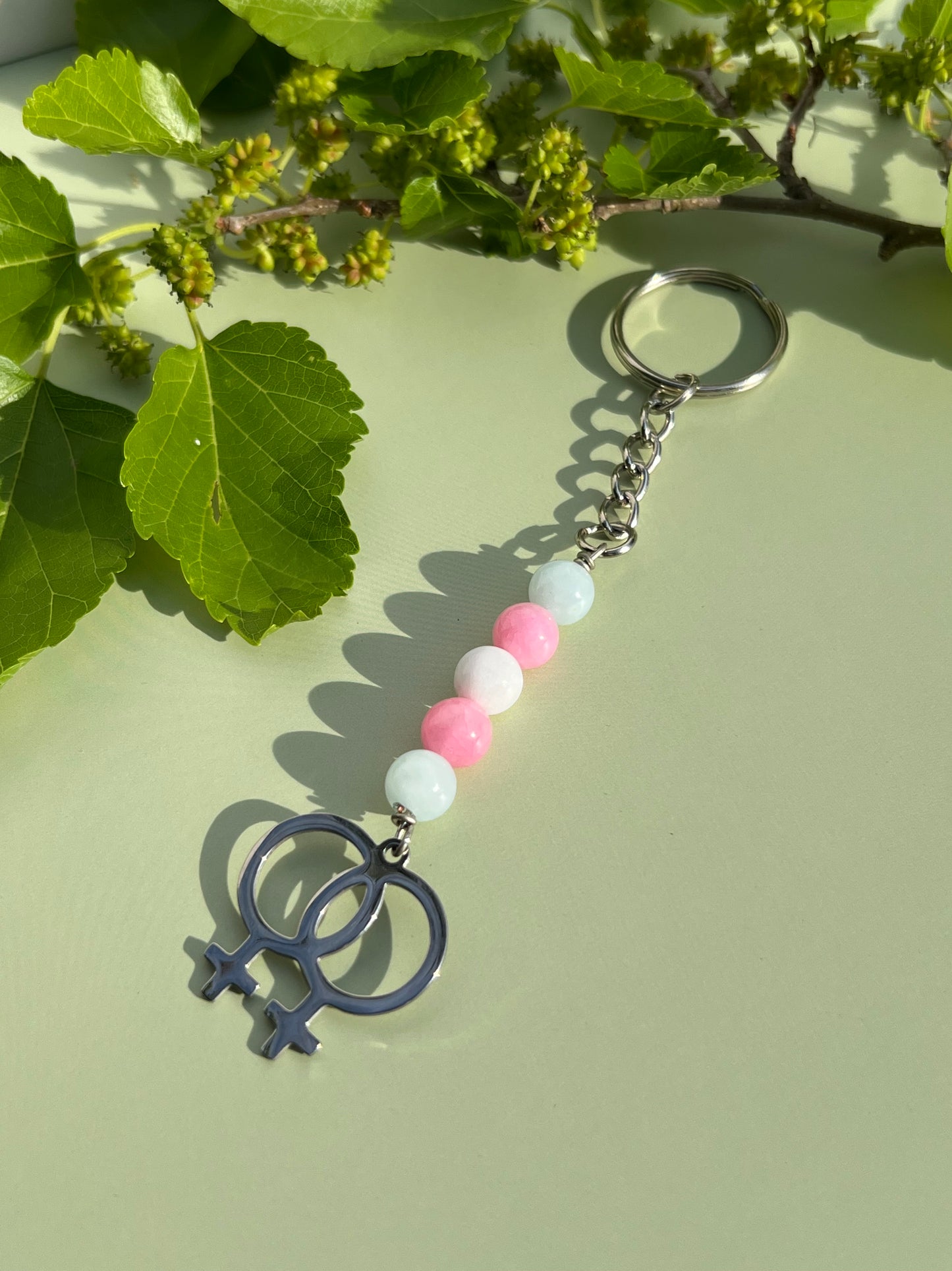 Trans Lesbian Keychain 🏳️‍⚧️