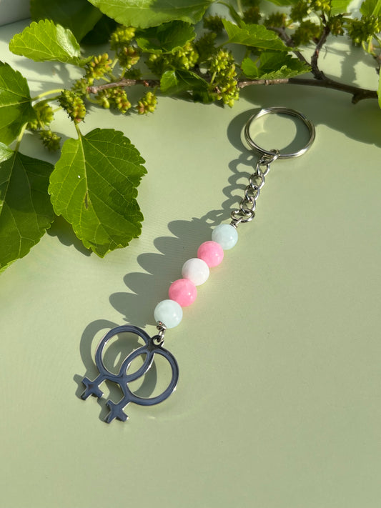 Trans Lesbian Keychain 🏳️‍⚧️