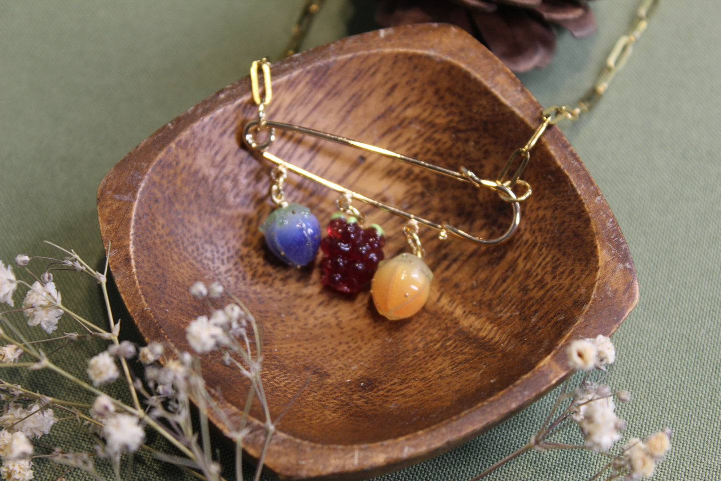 Fruit Charm Gold Necklace