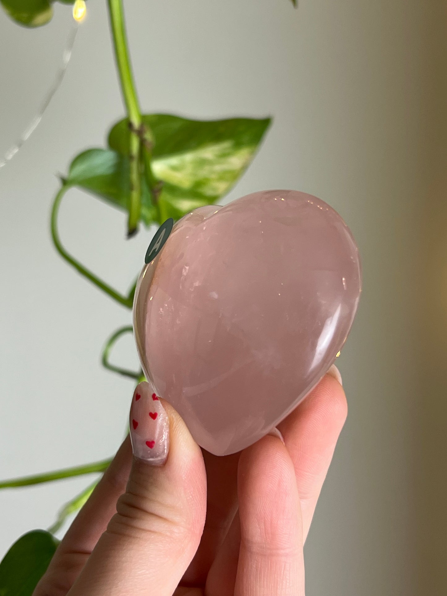 Star Rose Quartz Heart - A