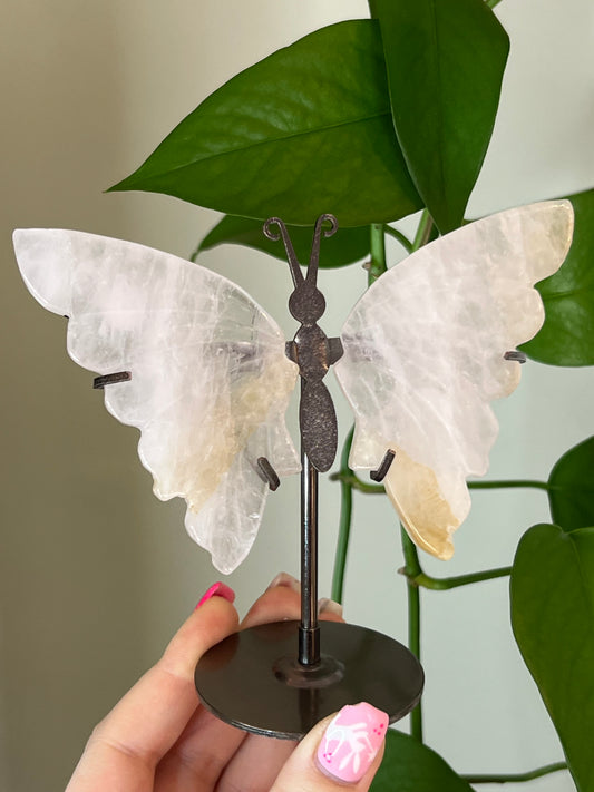 Rose Quartz Butterfly Stand