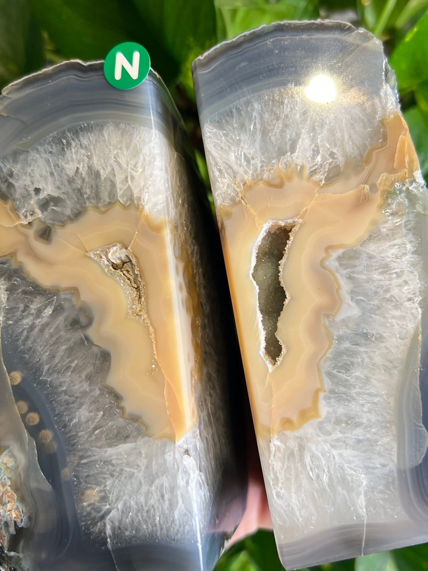 Agate Druzy Bookends - N