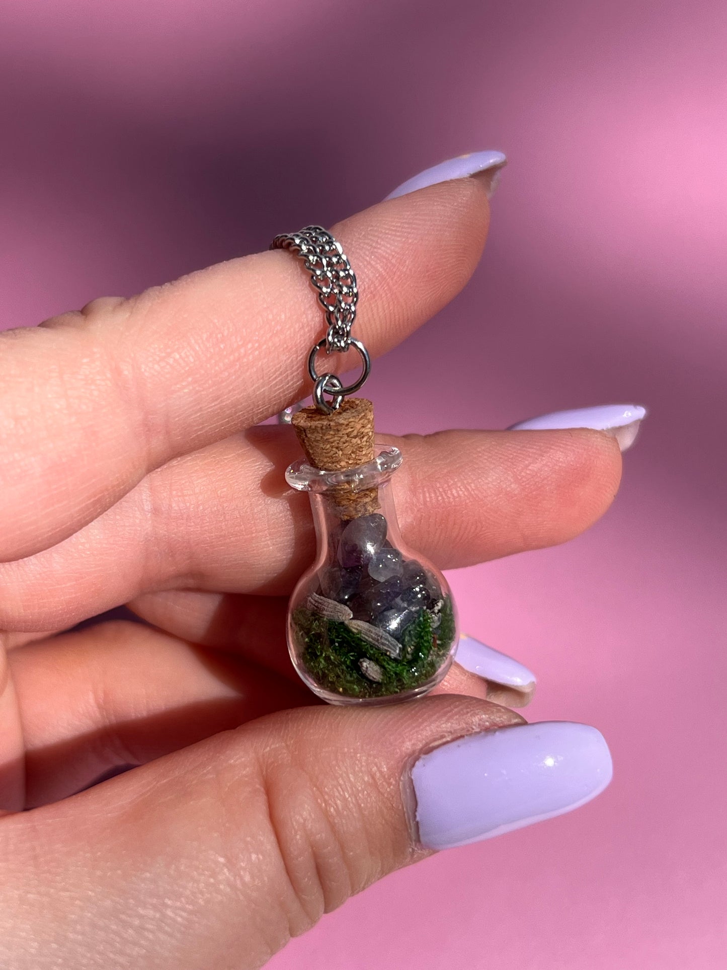 Stress Relief & Calming 🪻 Spell Jar Necklace