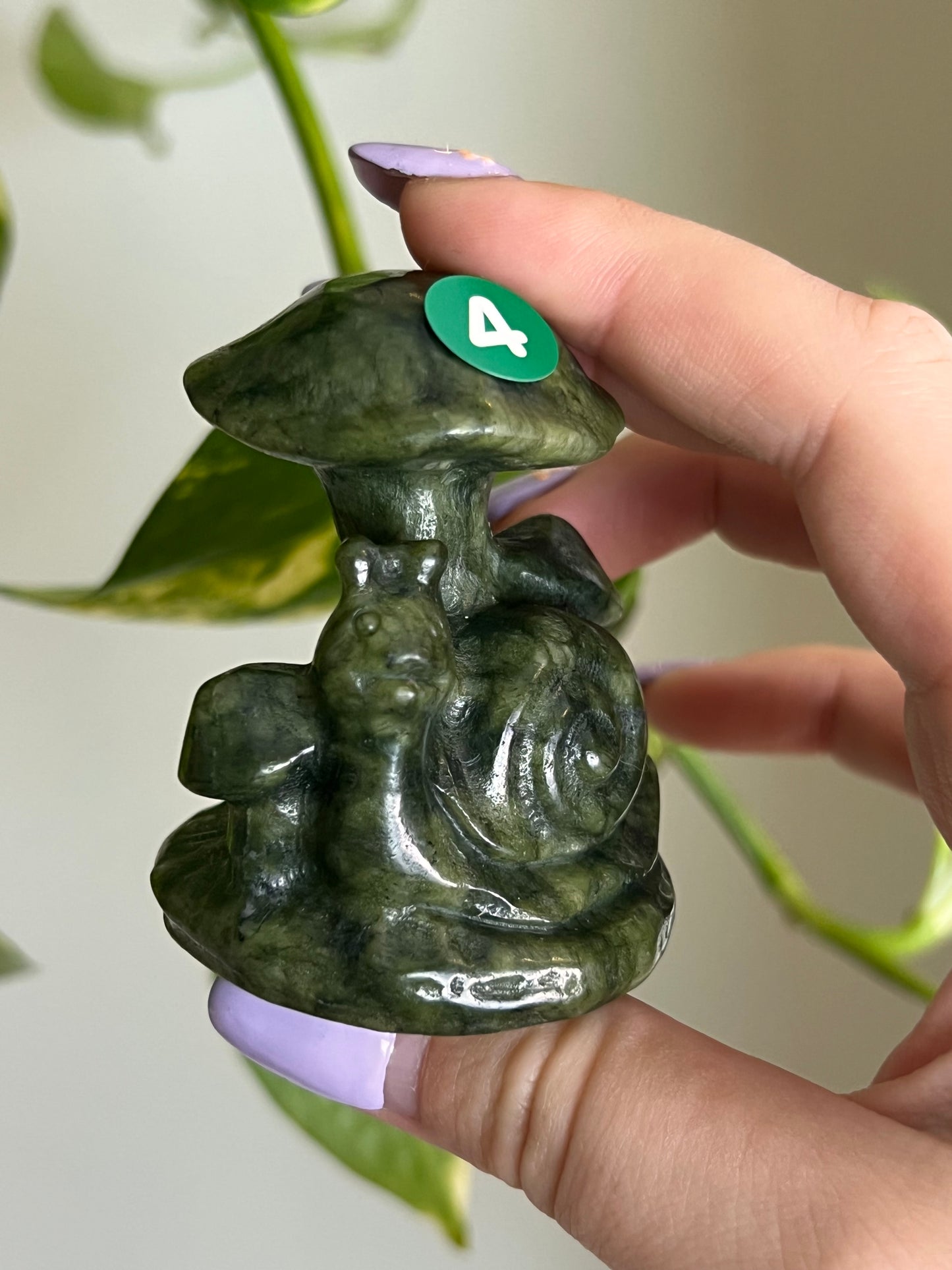 Jade Snail Under Mushroom - 4
