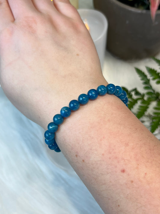 Blue Apatite 7mm Bracelet