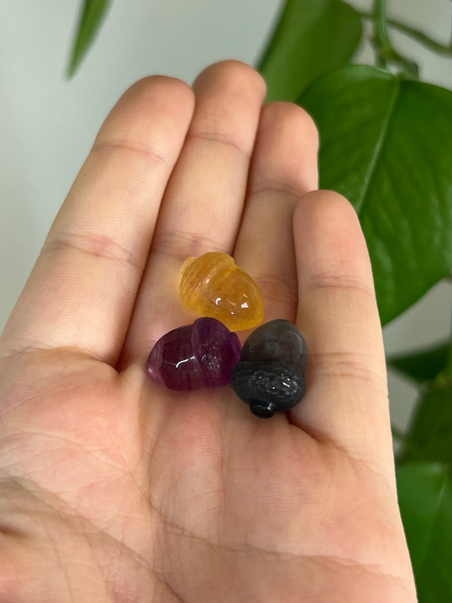 Mini Rainbow Fluorite - Acorn