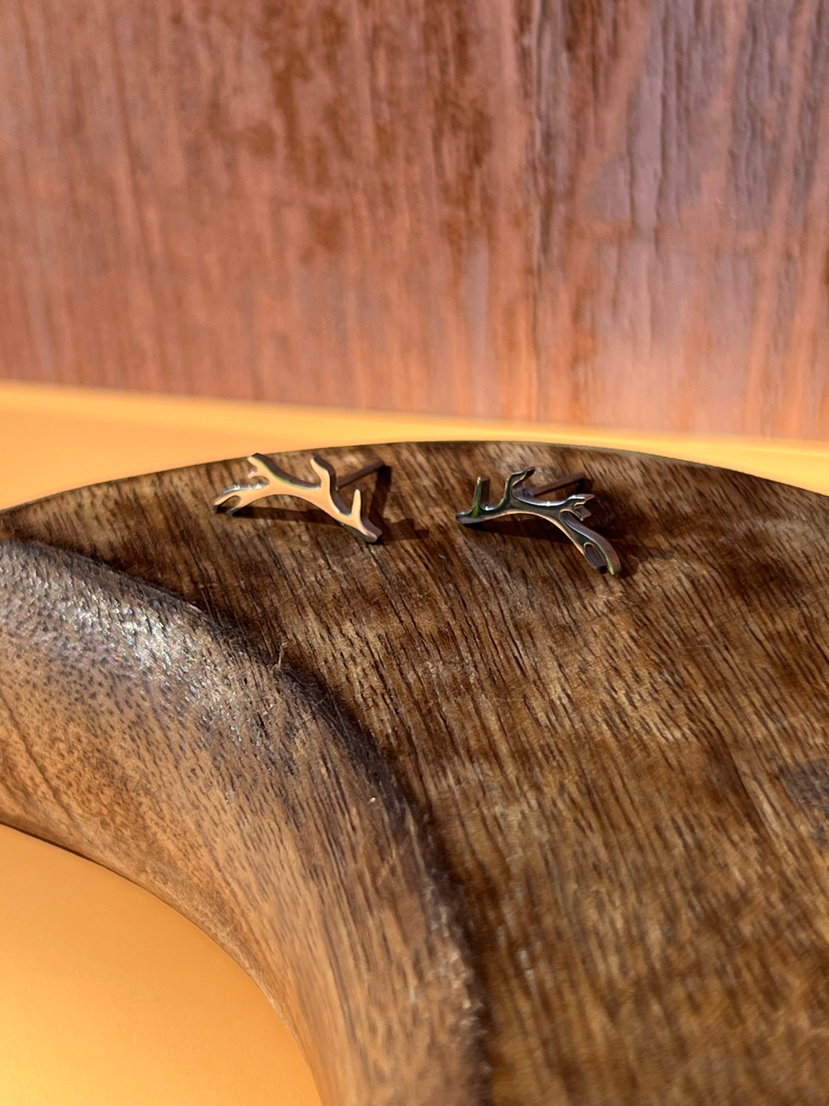 Antler Silver Stainless Studs🦌