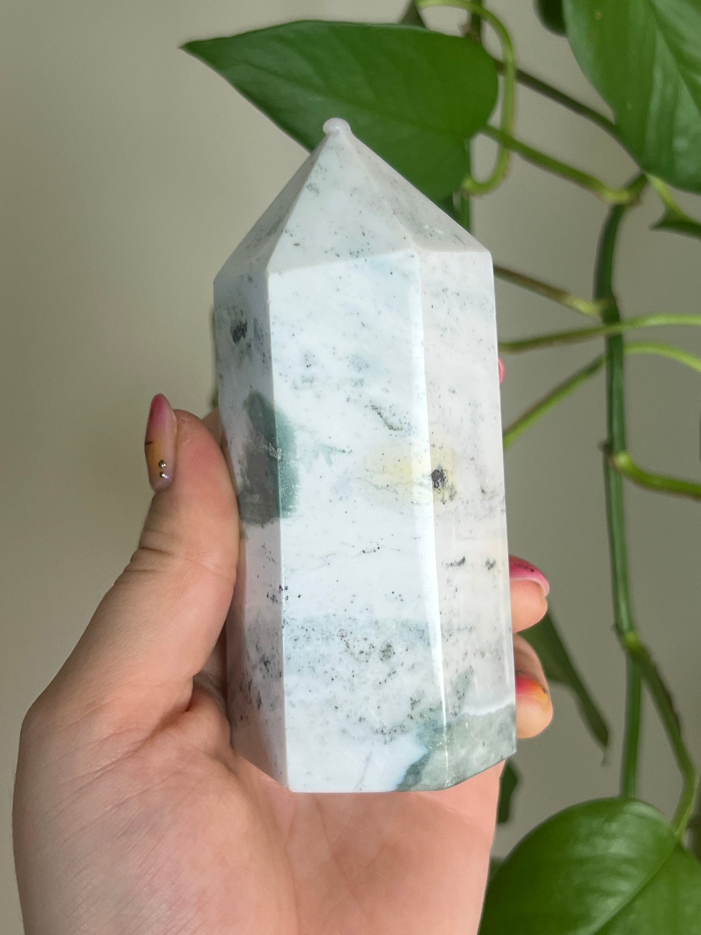 White Ocean Jasper Large Tower