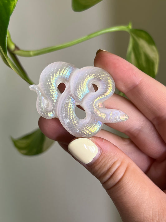 Aura Selenite Satin Spar Snake