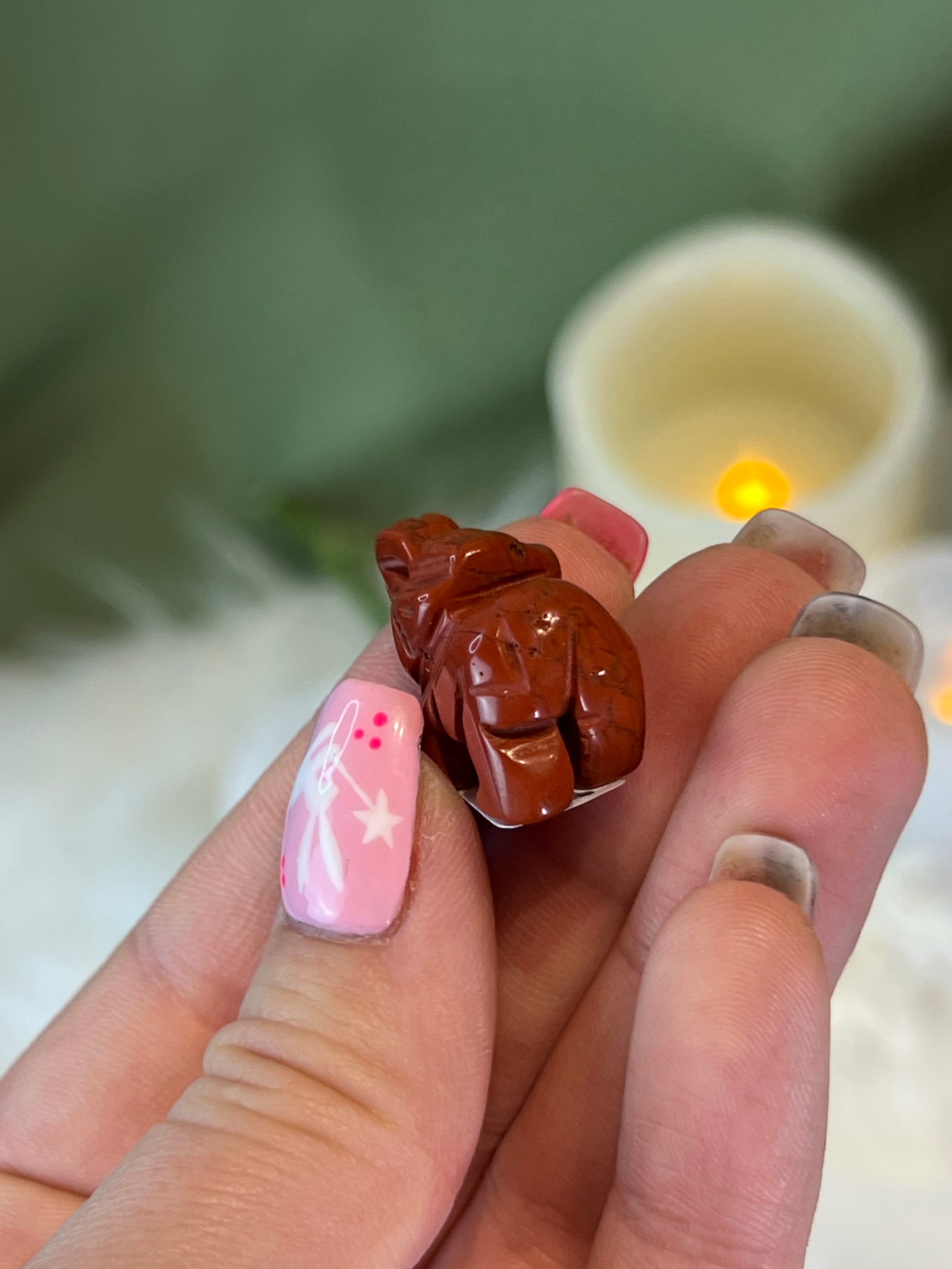 Red Jasper Small Elephant