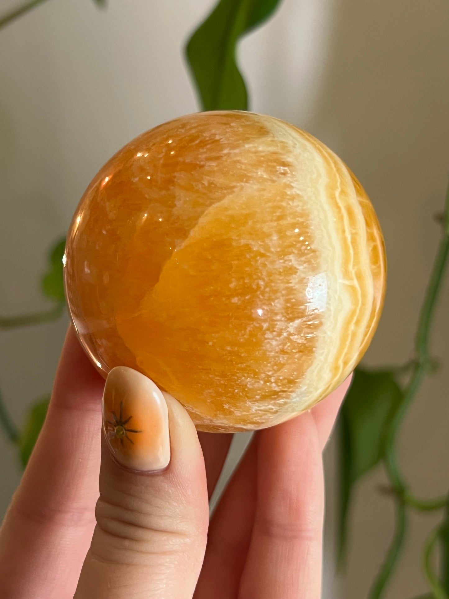 Orange Calcite Sphere A