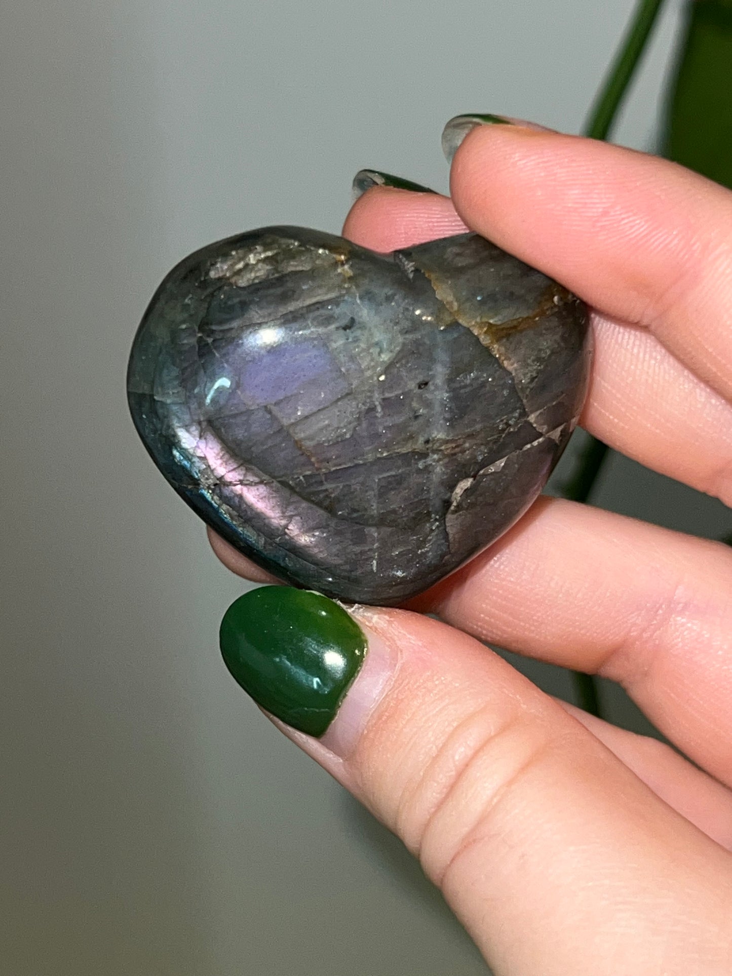 Purple Labradorite Heart