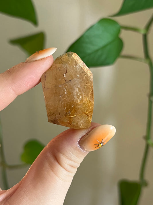 Golden Rutile Quartz Gusher - IZ