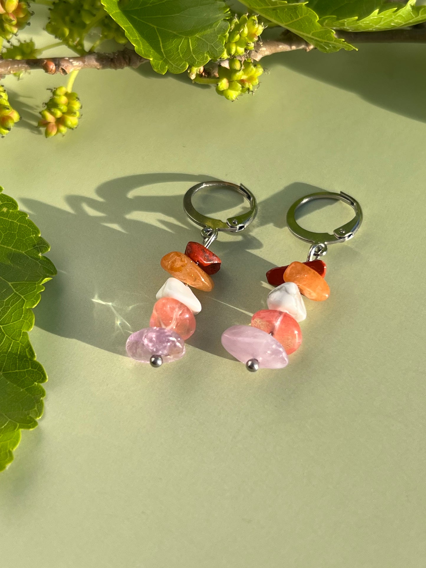 Lesbian Pride Flag Huggie Earrings