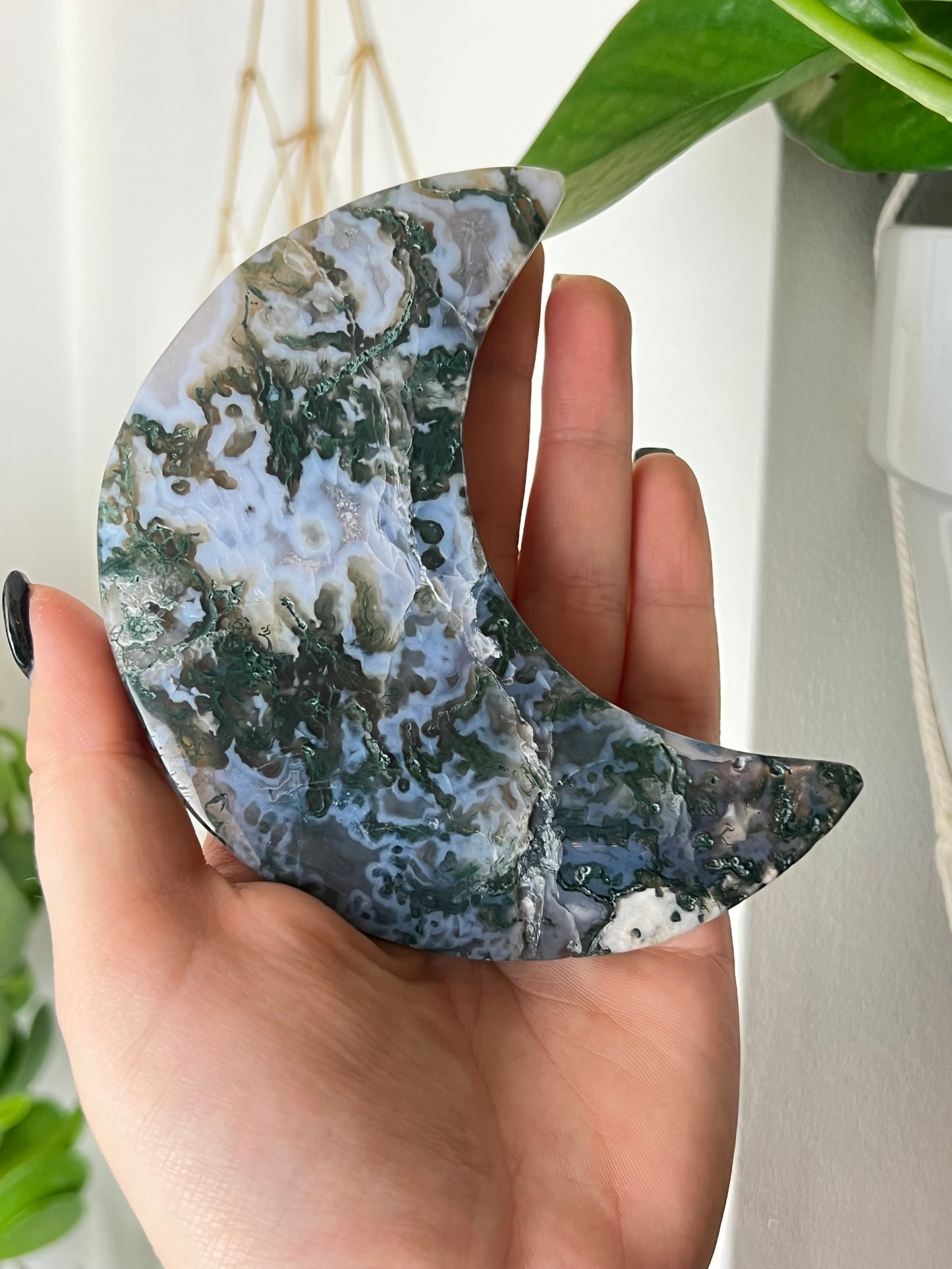 *Imperfect* Moss Agate Moon