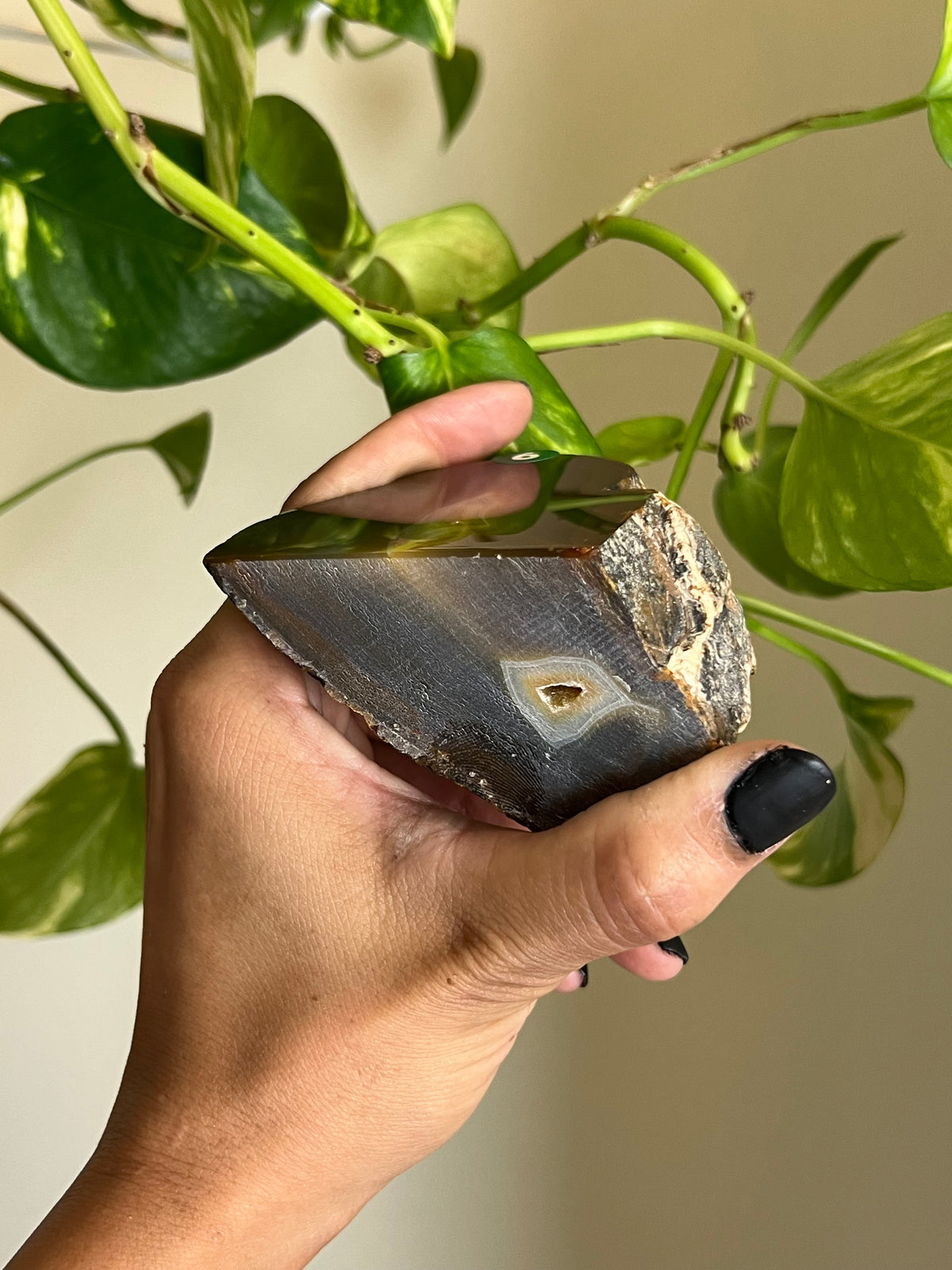 Brown + Red Druzy Agate Freeform - 6