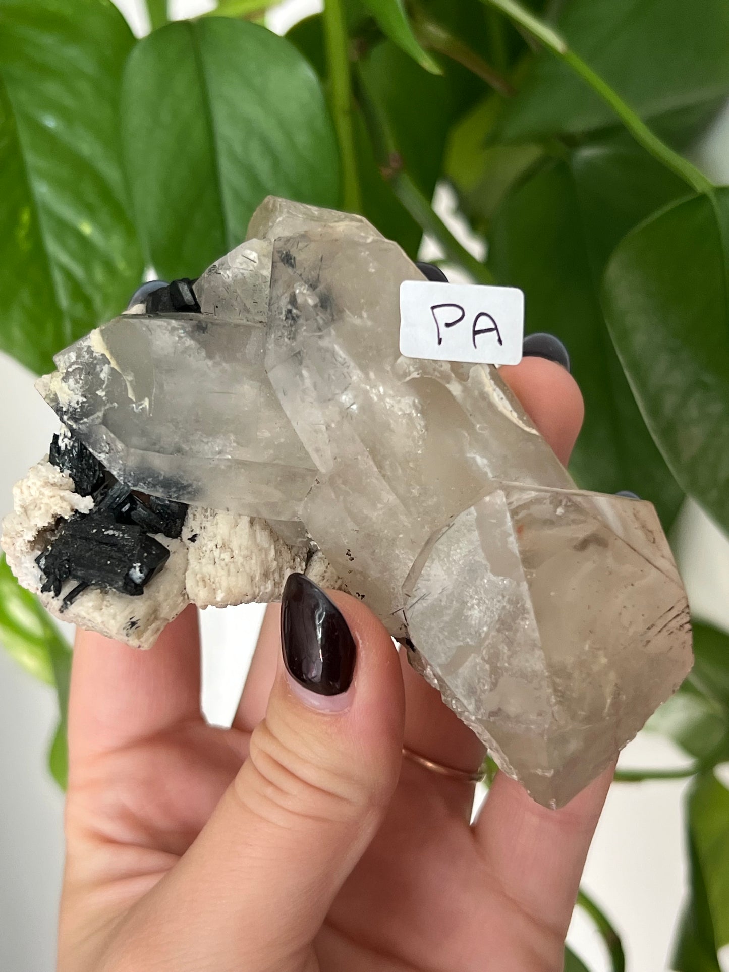 Black Tourmaline, Smoky Quartz, Feldspar Cluster PA