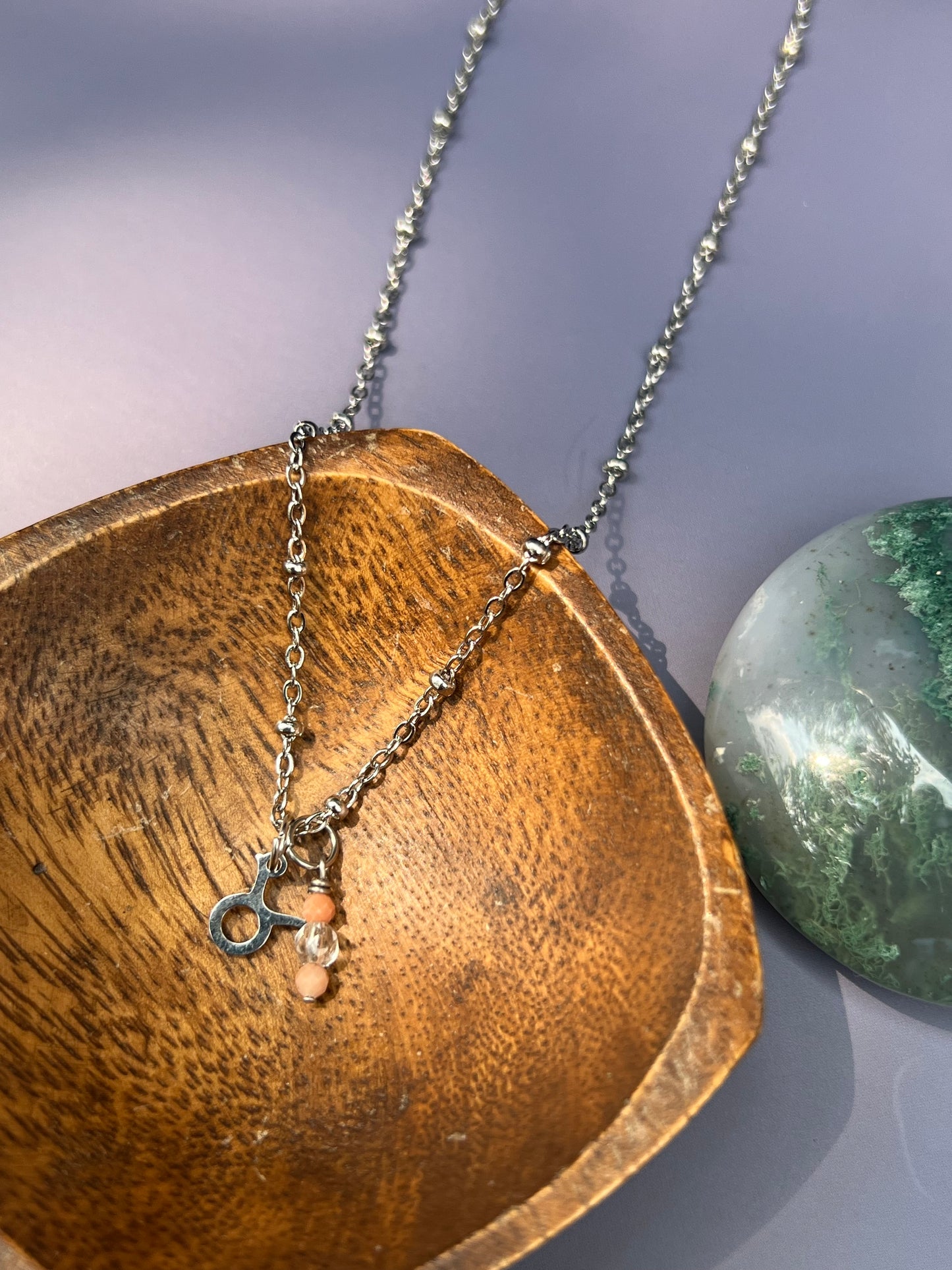 Taurus - Zodiac Sign Gemstone Silver Necklace