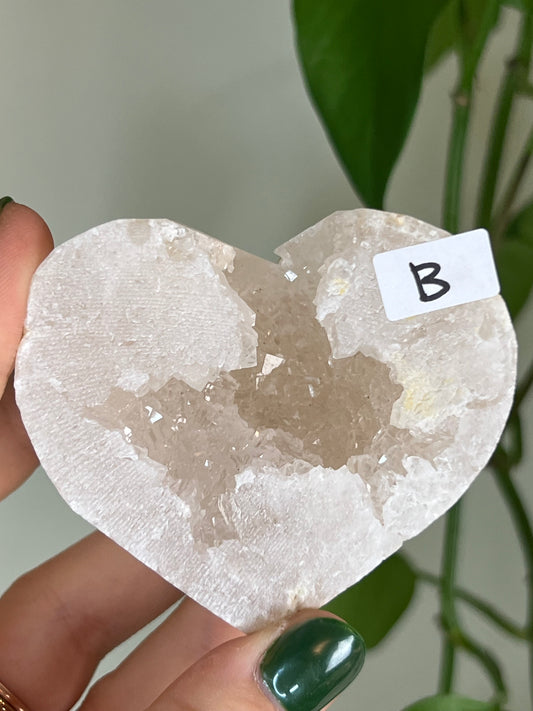 Druzy Quartz Heart B