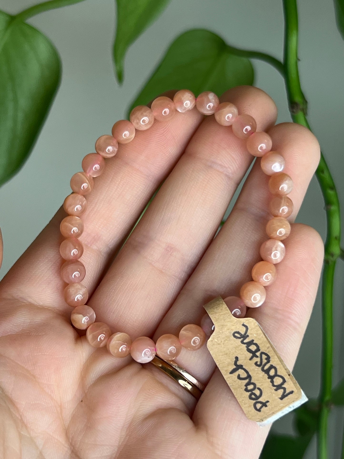 Peach Moonstone Bracelet